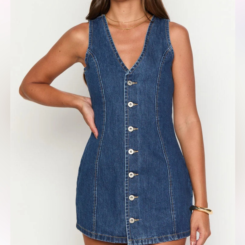 Isla Dark Wash Denim Mini Dress
NWOT